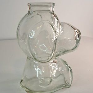 Clear glass SNOOPY Figurine coin Bank